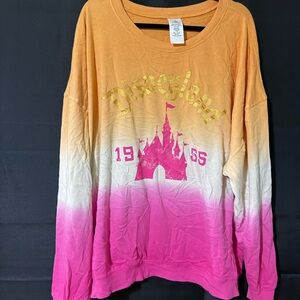 DisneySweatshirt - Orange, White, Pink Gradient